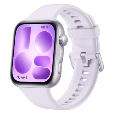 Huawei Watch Fit 5 lilás com pulseira lilás e tela colorida